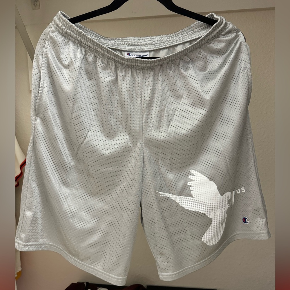 Sworn to us X Champion Motion Court Shorts // Silver - Medium / Silver